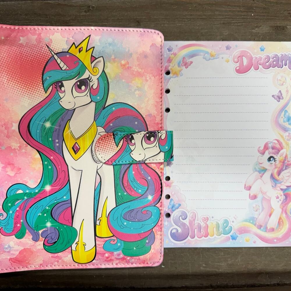 My Little Pony A5 Binder with matching printed paper